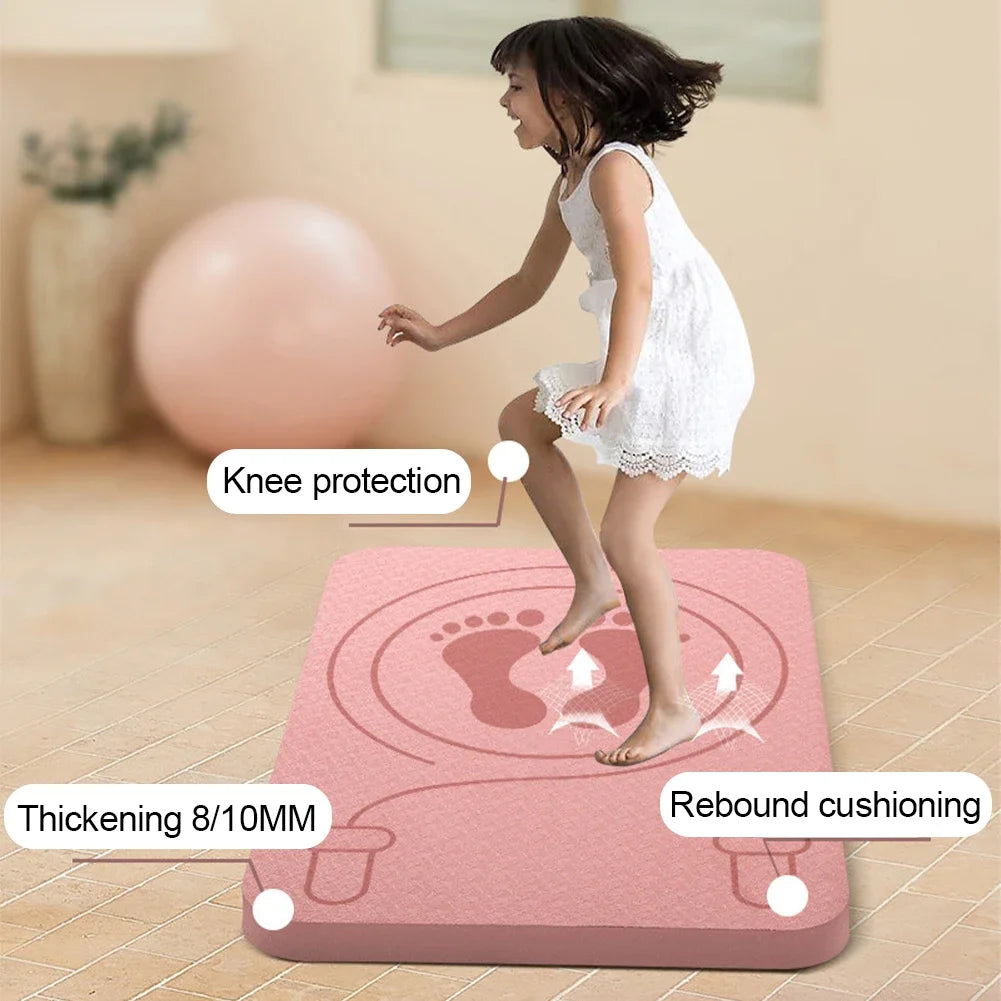 Yoga Mat Indoor Shock Absorption Non-Slip Sound Insulation Cordless Skipping Mat