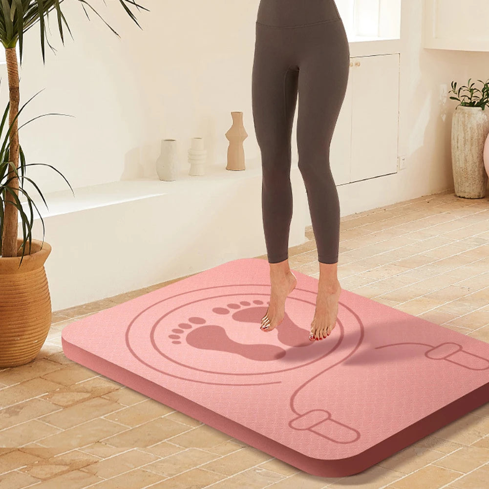 Yoga Mat Indoor Shock Absorption Non-Slip Sound Insulation Cordless Skipping Mat