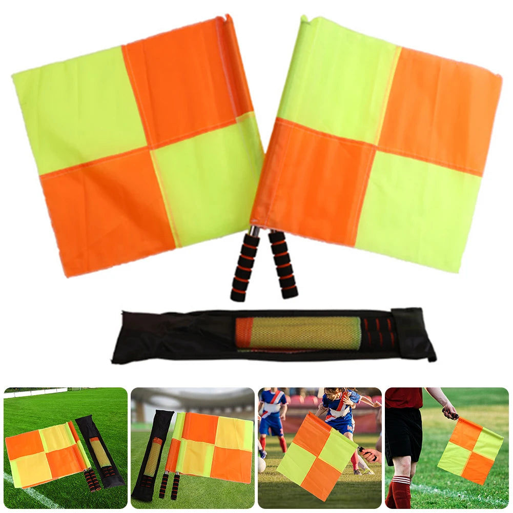 2Pcs Soccer Competition Flags Anti-Slip Professional Match Flags