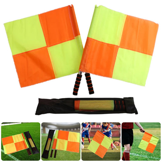 2Pcs Soccer Competition Flags Anti-Slip Professional Match Flags