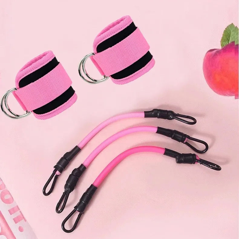 Resistance Bands Set Ankle Straps Adjustable Foot
