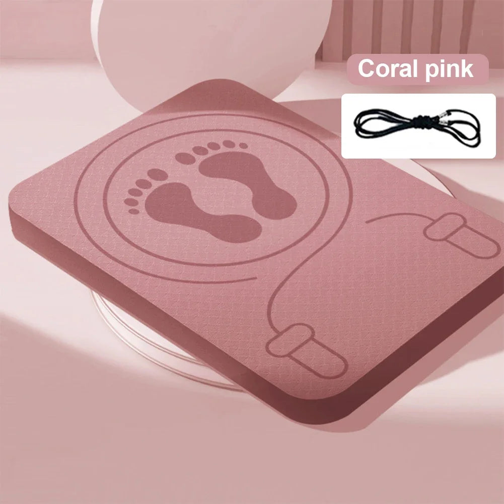 Professional Yoga Mat Indoor Shock Absorption Non-Slip Sound Insulation Cordless Skipping Mat Sports Weight Loss Fitness Cushion