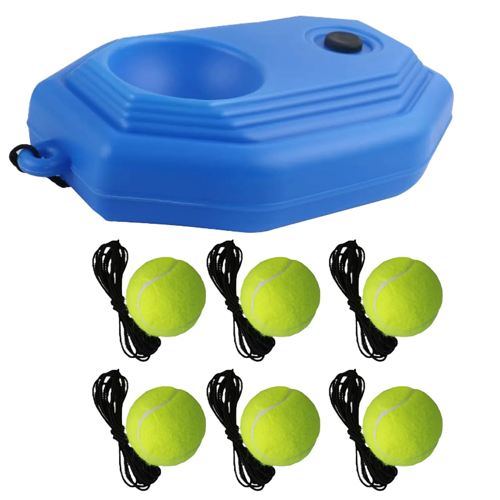 Single Tennis Trainer Heavy Duty Base With Elastic Rope Ball