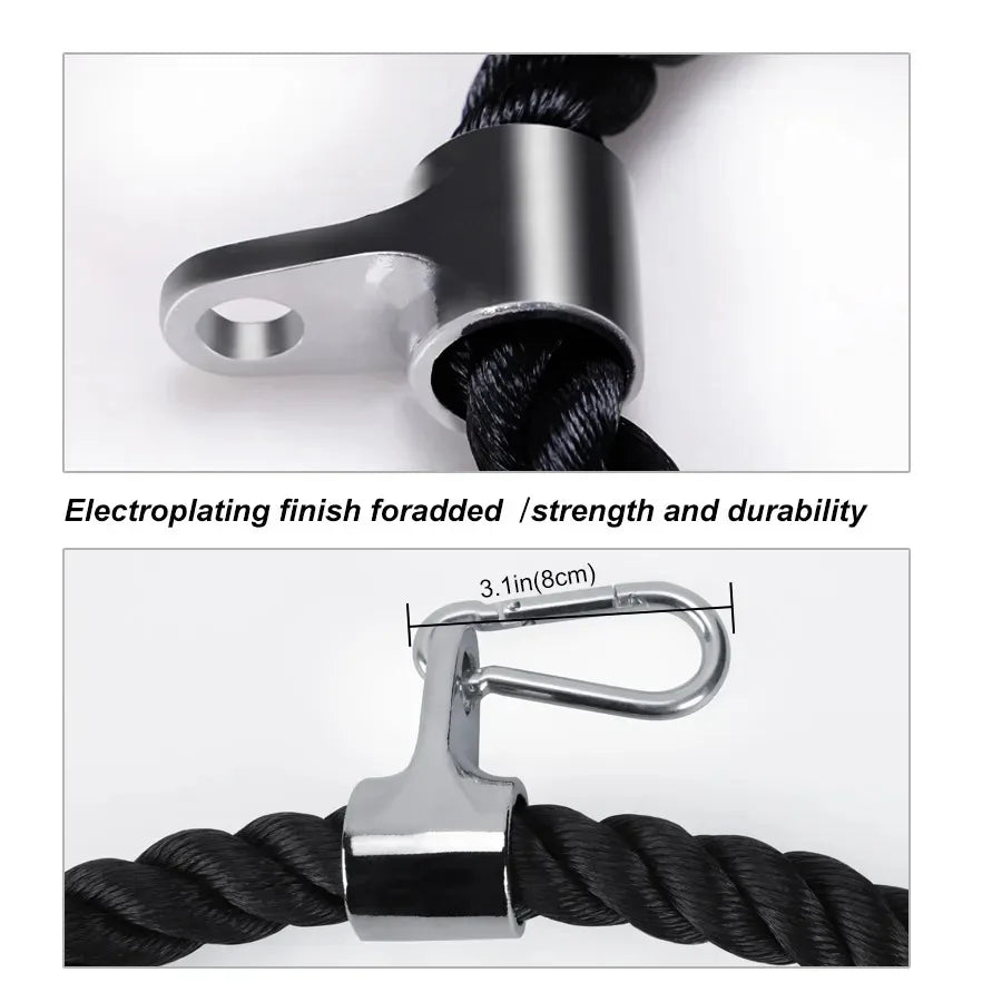 Triceps Lowering Rope Face Pull Handles Push Pull Down Cord