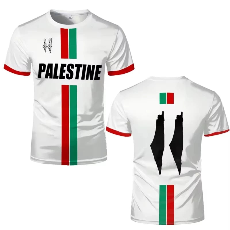 Palestine Football Jersey T Shirts Adult & Kids Light Luxury Digital Printed Soccer Uniforms