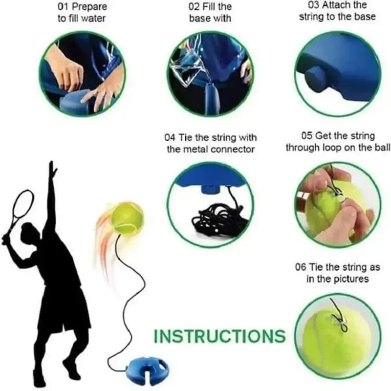 Rope Base with Elastic & Rebound Balls for Indoor & Outdoor Training