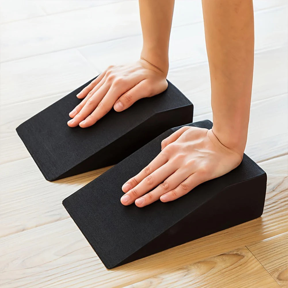 2Pcs Yoga Wedge Blocks and Squat Wedge Board Multi Functional Stretch Slant Board