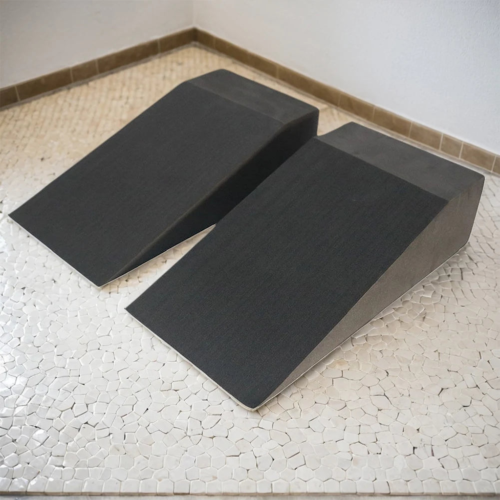 2Pcs Yoga Wedge Blocks and Squat Wedge Board Multi Functional Stretch Slant Board