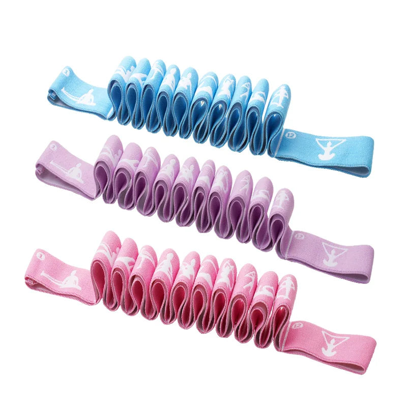 Multi-Functional Slimming Resistance Bands Yoga Strap Elastic Band 8/10/12 Grids