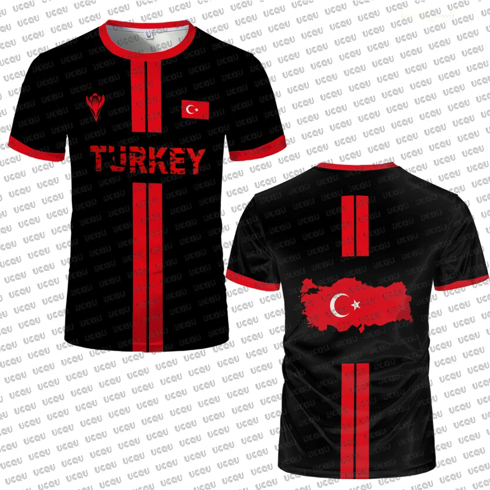 Turkey Football Jersey Breathable Quick-drying Sports Short-sleeved T-shirt T