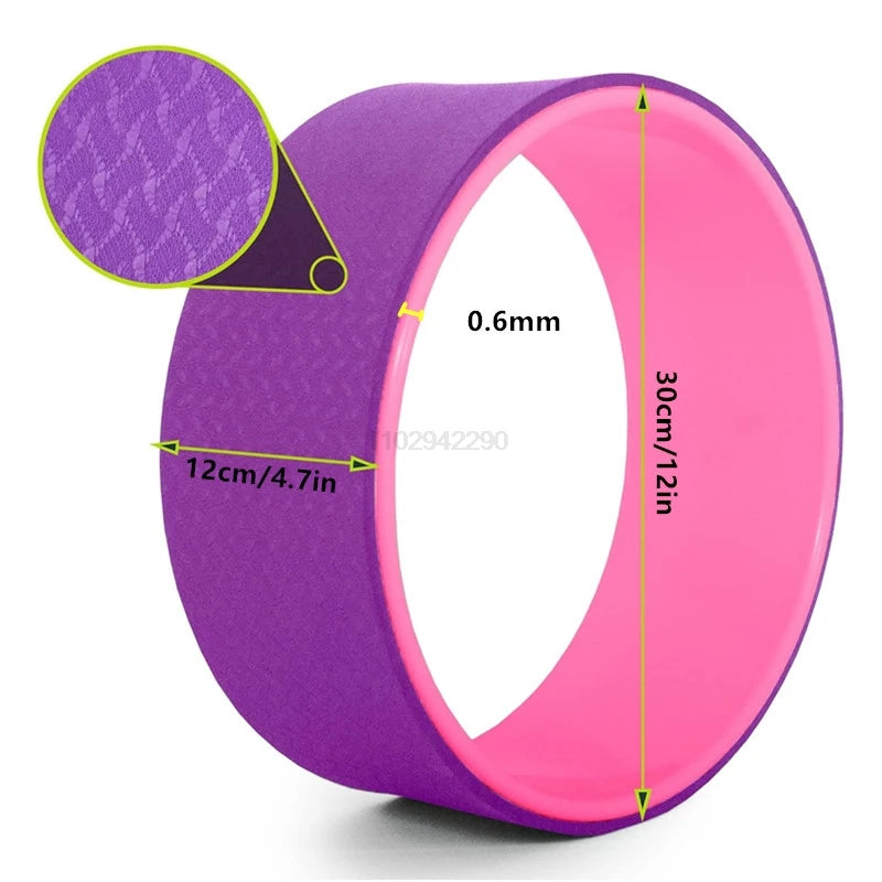 12" Yoga Wheel  Back Roller Deep Tissue Massager Yoga Stretching Equipment