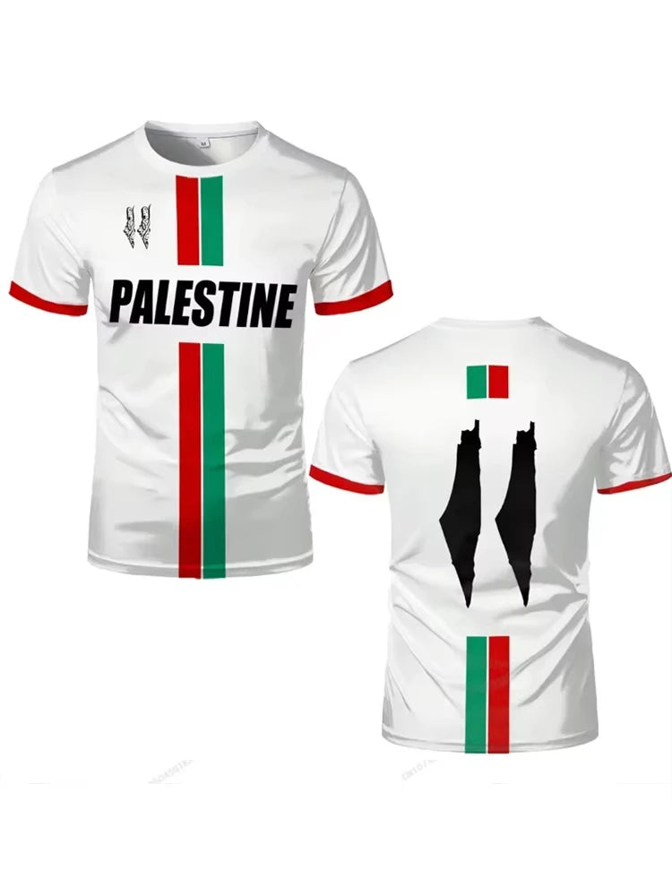 Palestine Football Jersey T Shirts Adult & Kids Light Luxury Digital Printed Soccer Uniforms