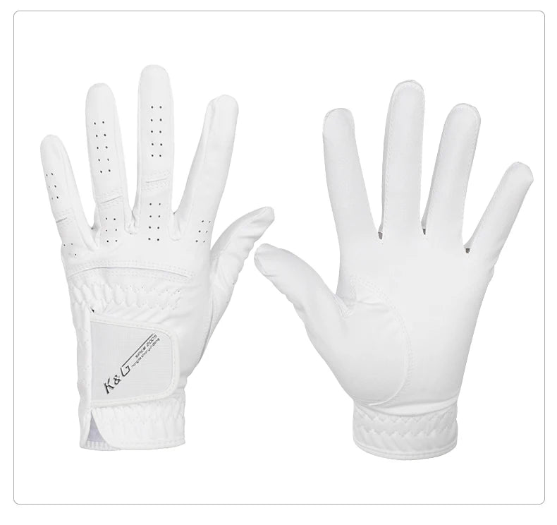 High Quality Golf Gloves Men's Gloves Left Hand Soft White Dark Grey Swing Training Granules
