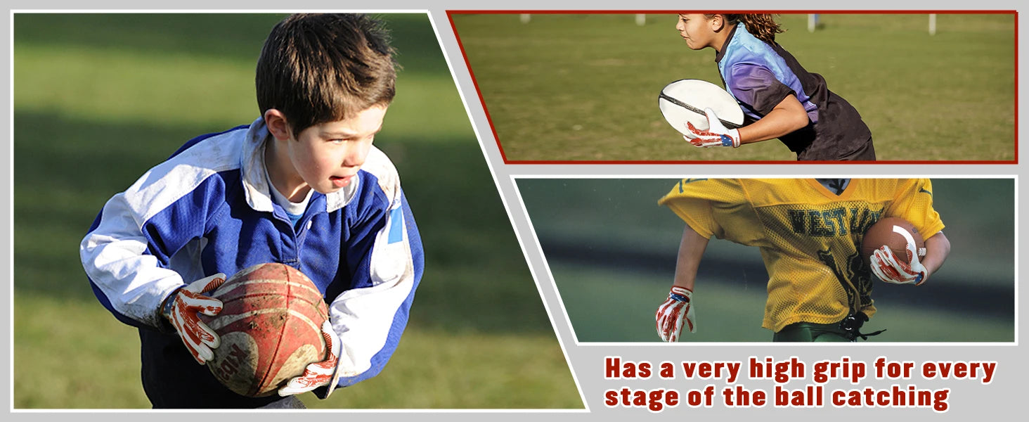 HANDLANDY Youth American Football Gloves for Boys Girls
