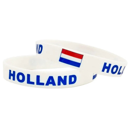 Netherlands Flag Silicone Wristband