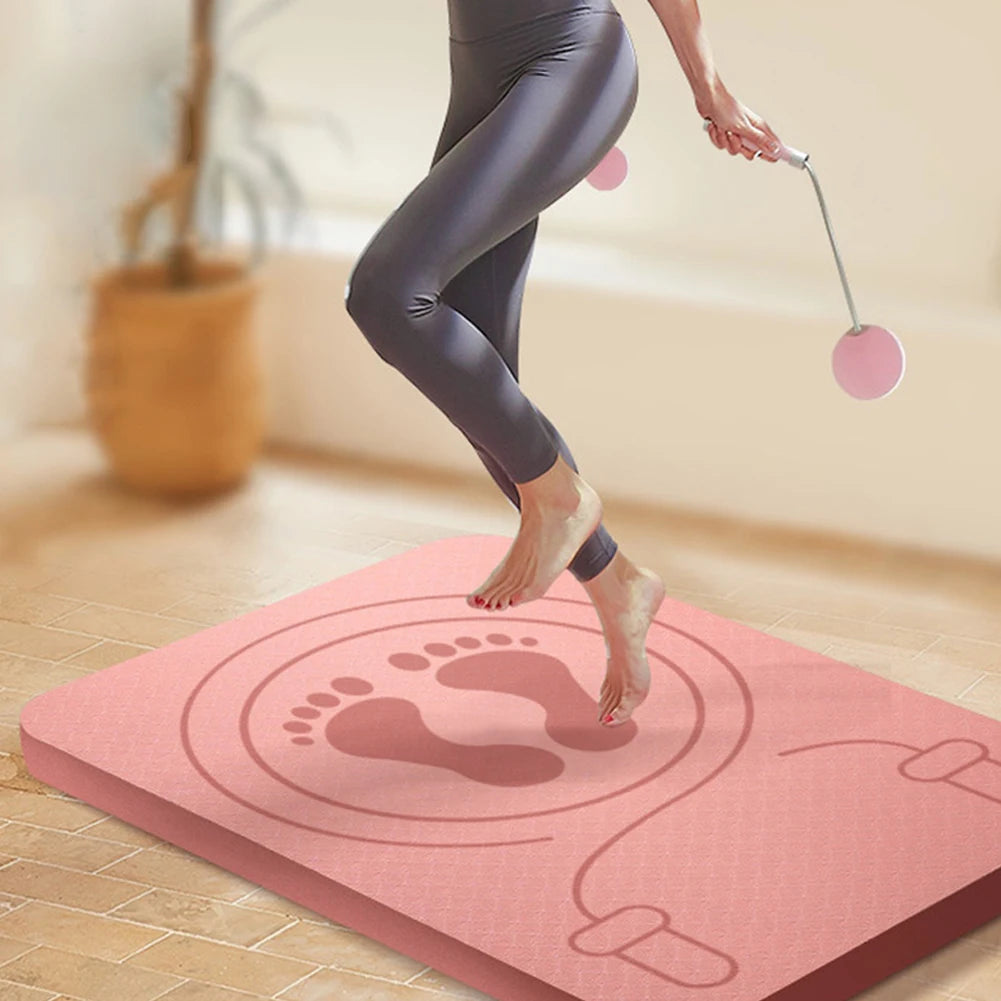 Yoga Mat Indoor Shock Absorption Non-Slip Sound Insulation Cordless Skipping Mat