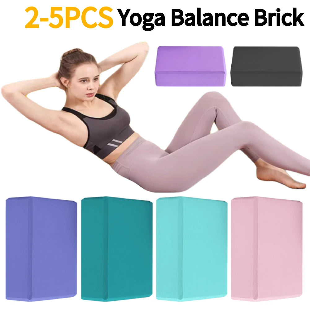 2-5PCS EVA Yoga Block Gym Training Blocks Moisture-Proof High Density Yoga Blocks