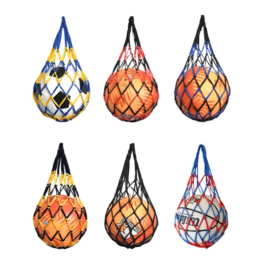 Sports Ball Holder Youth Football Self Trainer Football Net Bag Sports Mesh Equipment