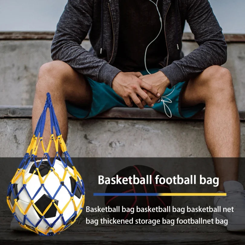 Sports Ball Holder Youth Football Self Trainer Football Net Bag Sports Mesh Equipment