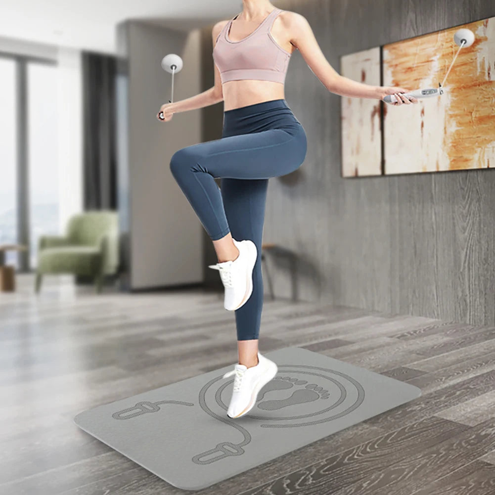 Yoga Mat Indoor Shock Absorption Non-Slip Sound Insulation Cordless Skipping Mat
