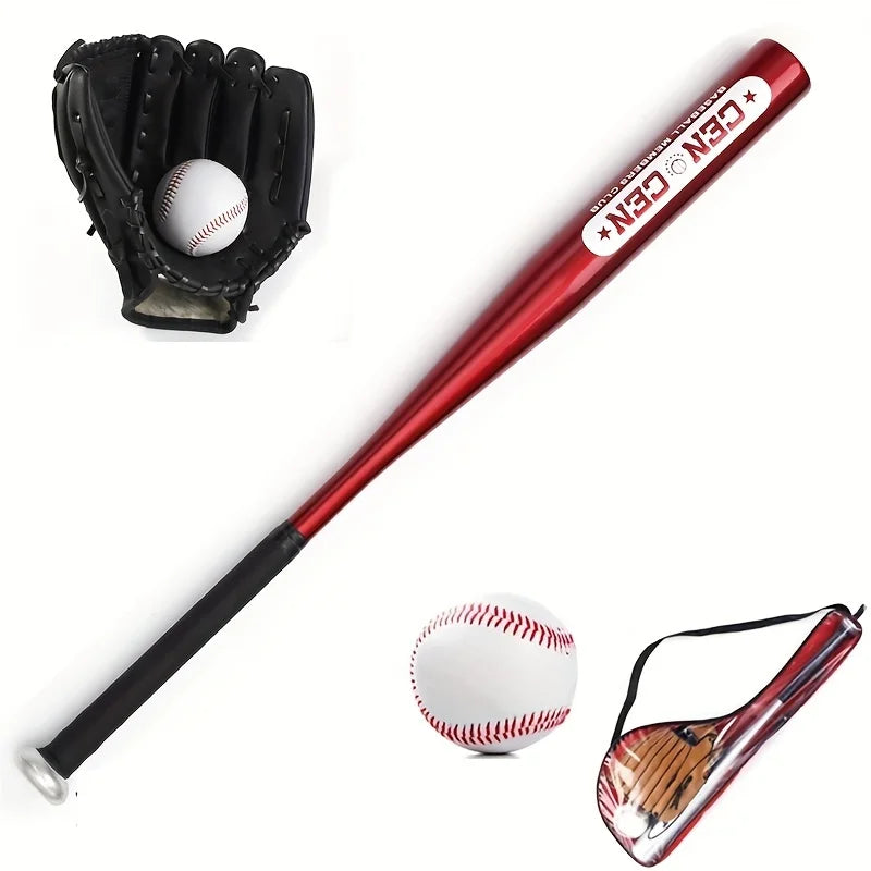 Baseball Balls Set 63.5cm Aluminum Alloy Baseball Bat PVC Baseball Glove