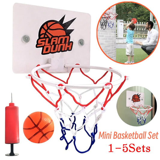 Mini Basketball Hoop Set Portable Basketball Hoop with Ball and Inflatable Pump Basketball Set