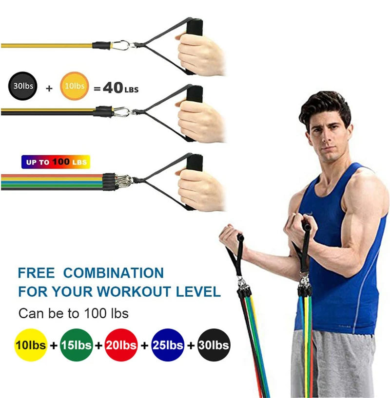 11pcs/Set Pull Rope, Resistance Bands