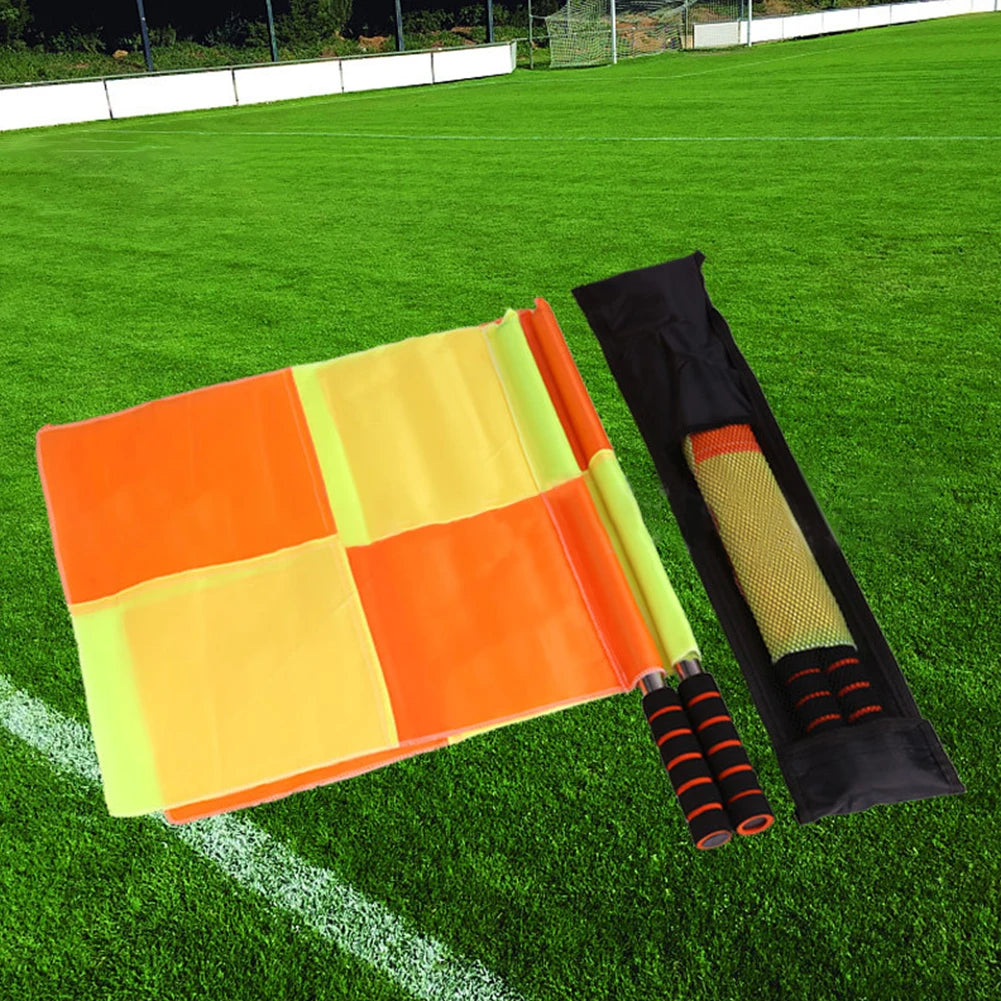 2Pcs Soccer Competition Flags Anti-Slip Professional Match Flags