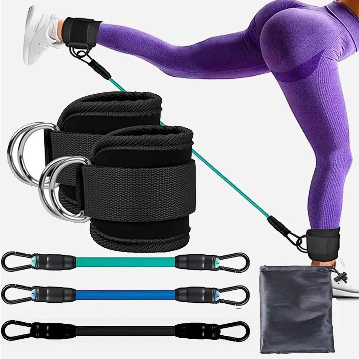 Resistance Bands Set Ankle Straps Adjustable Foot