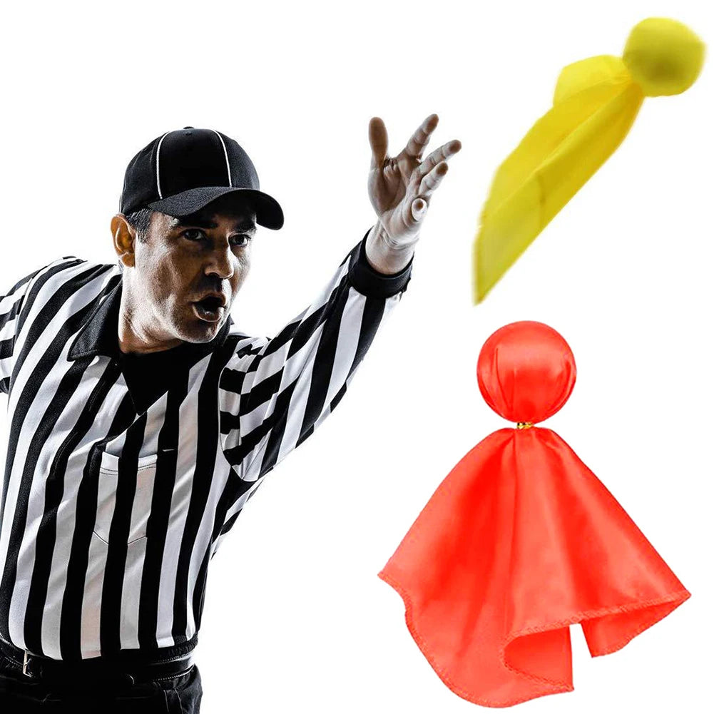 1-8pcs Football Penalty Flag Tossing Flags Polyester Cloth Football