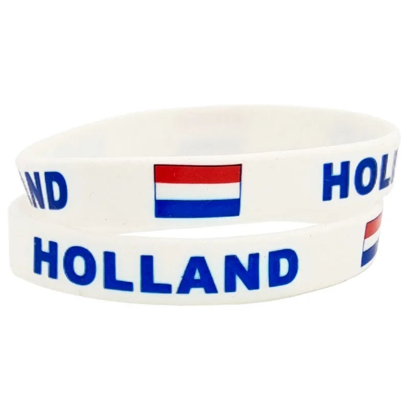 Netherlands Flag Silicone Wristband
