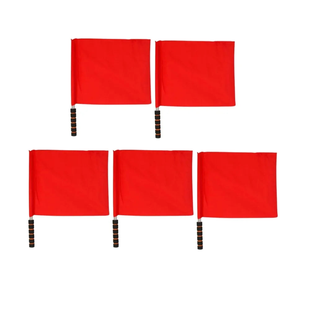 1Pcs Soccer Referee Flag Red White Yellow Blue Green Football Training Command