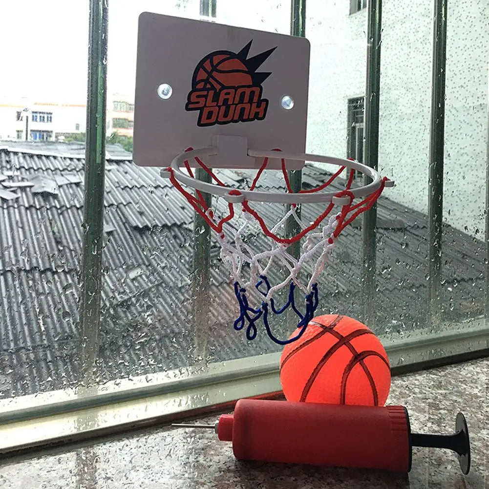 Mini Basketball Hoop Set Portable Basketball Hoop with Ball and Inflatable Pump Basketball Set