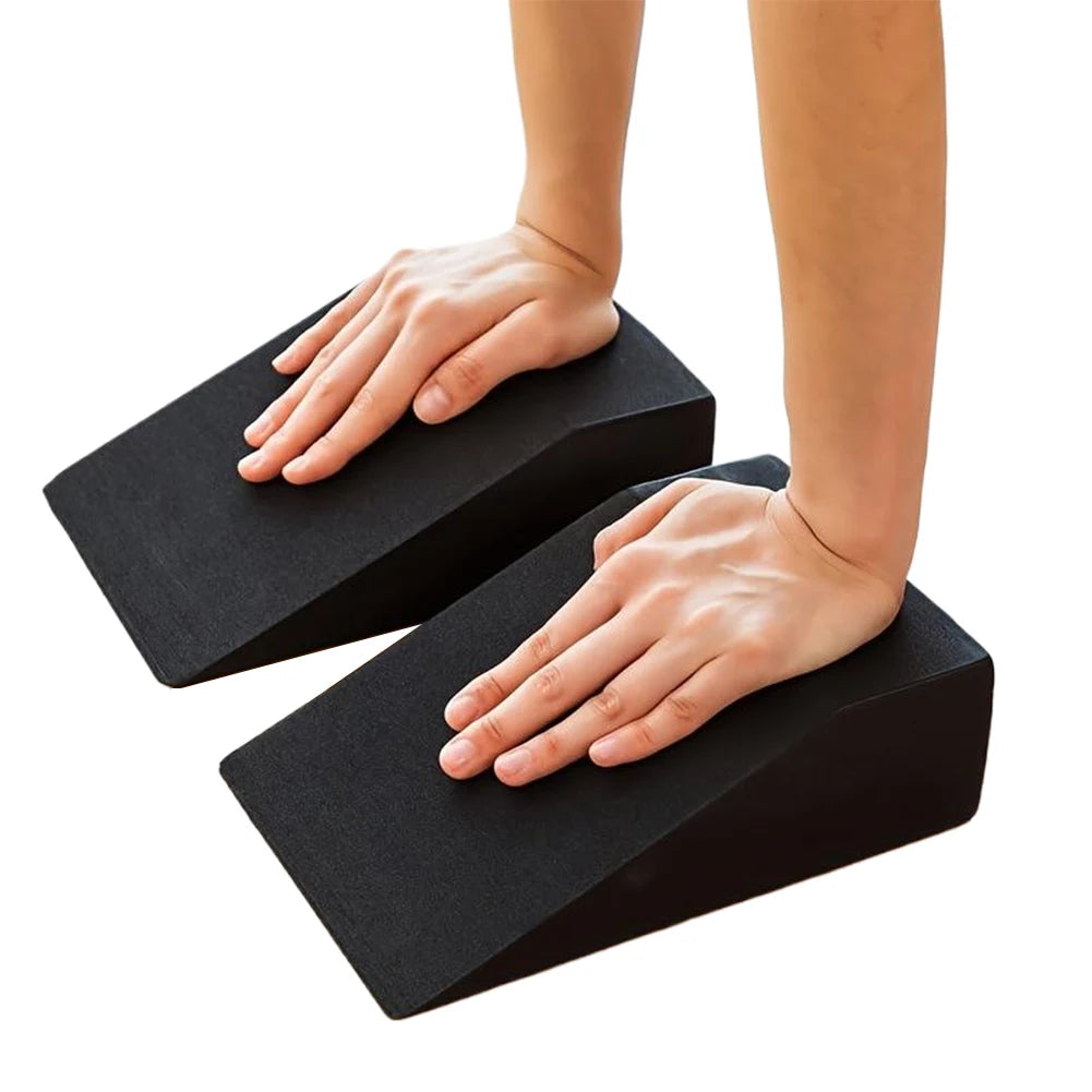 2Pcs Yoga Wedge Blocks and Squat Wedge Board Multi Functional Stretch Slant Board