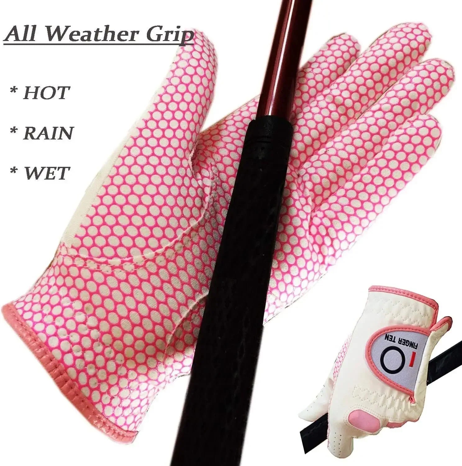 Golf Gloves Women's Ladies Left Hand or Right Handed Grip Weathersof Value 2 Pack