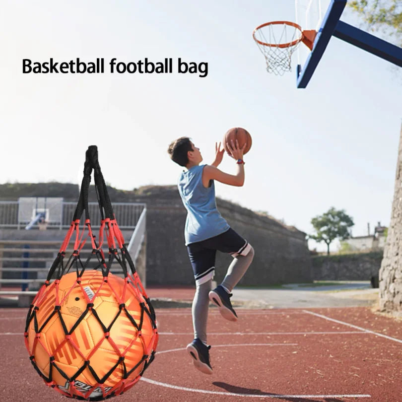 Sports Ball Holder Youth Football Self Trainer Football Net Bag Sports Mesh Equipment