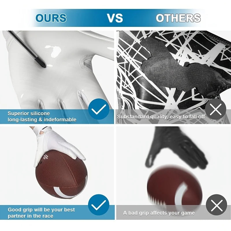 Non-Slip rugby gloves Full Finger Cycling Gloves Silicone Grip Palm