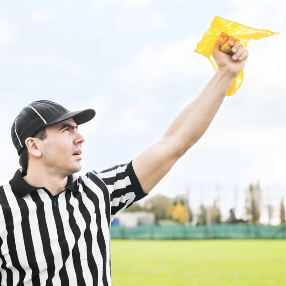 1-8pcs Football Penalty Flag Tossing Flags Polyester Cloth Football