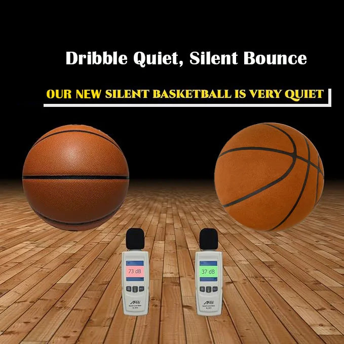 Silent Basketball Size 7#(29.5")6#/5# Dribbling Indoor Grooved Airless Foam