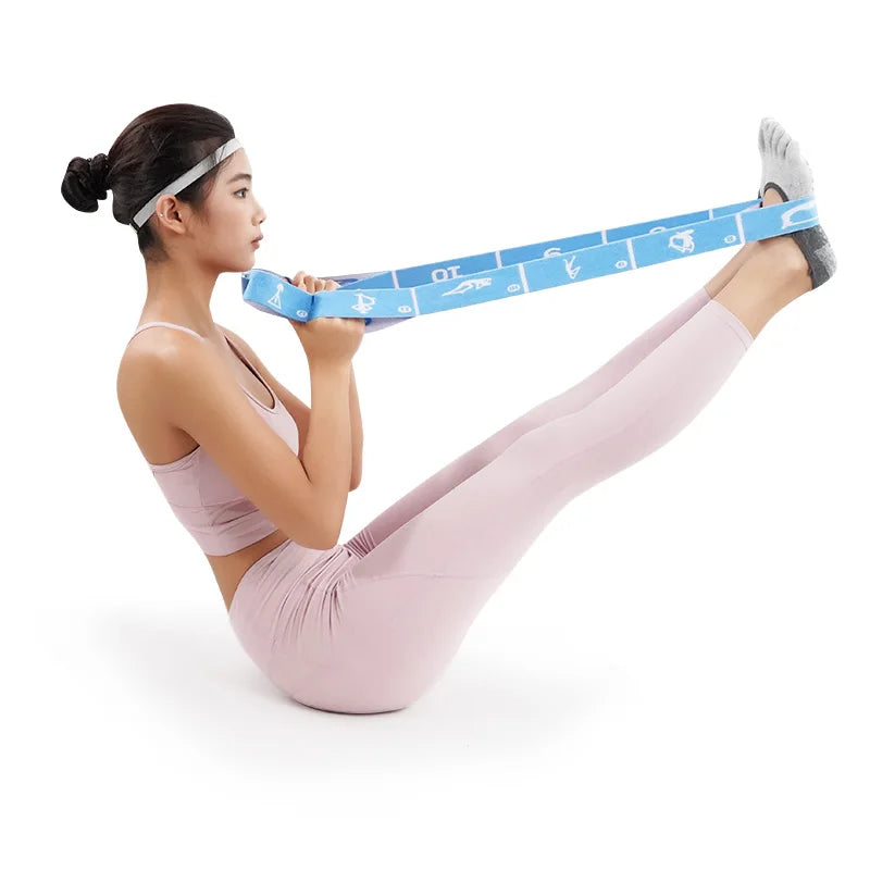 Multi-Functional Slimming Resistance Bands Yoga Strap Elastic Band 8/10/12 Grids