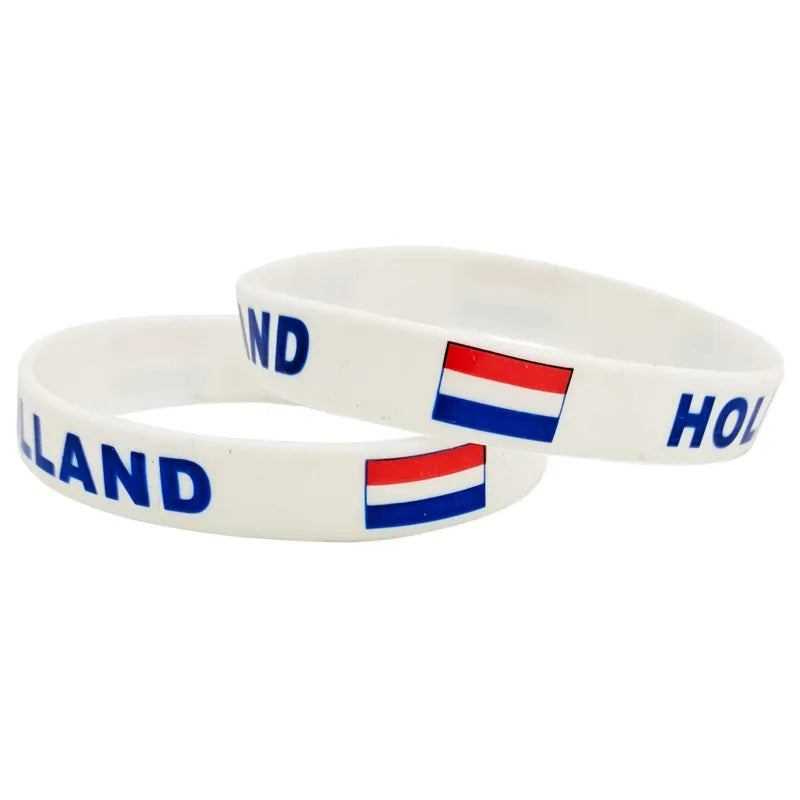 Netherlands Flag Silicone Wristband