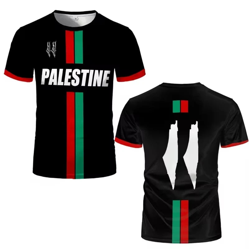 Palestine Football Jersey T Shirts Adult & Kids Light Luxury Digital Printed Soccer Uniforms