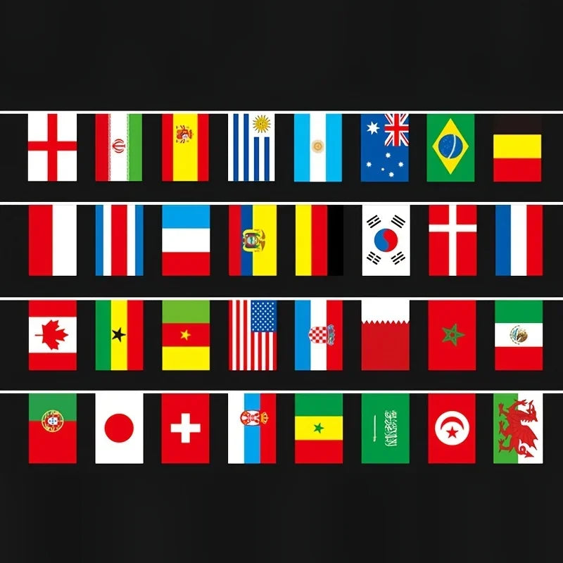 1Set 32 flags String Flag Countries Around The World