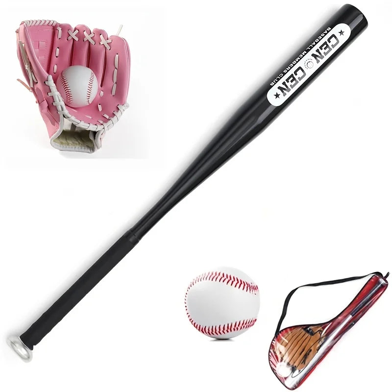 Baseball Balls Set 63.5cm Aluminum Alloy Baseball Bat PVC Baseball Glove