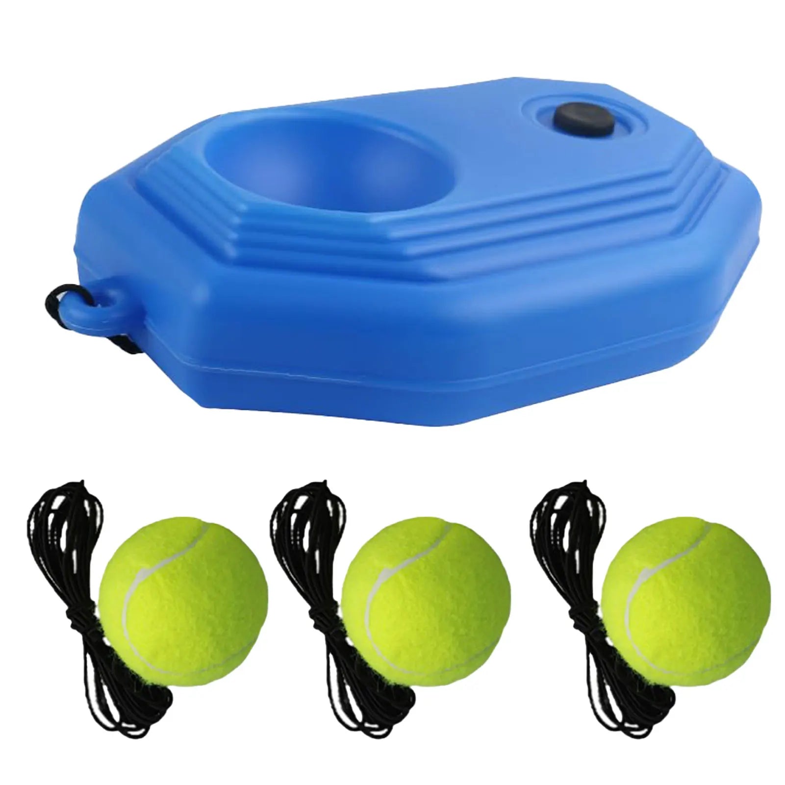 Single Tennis Trainer Heavy Duty Base With Elastic Rope Ball