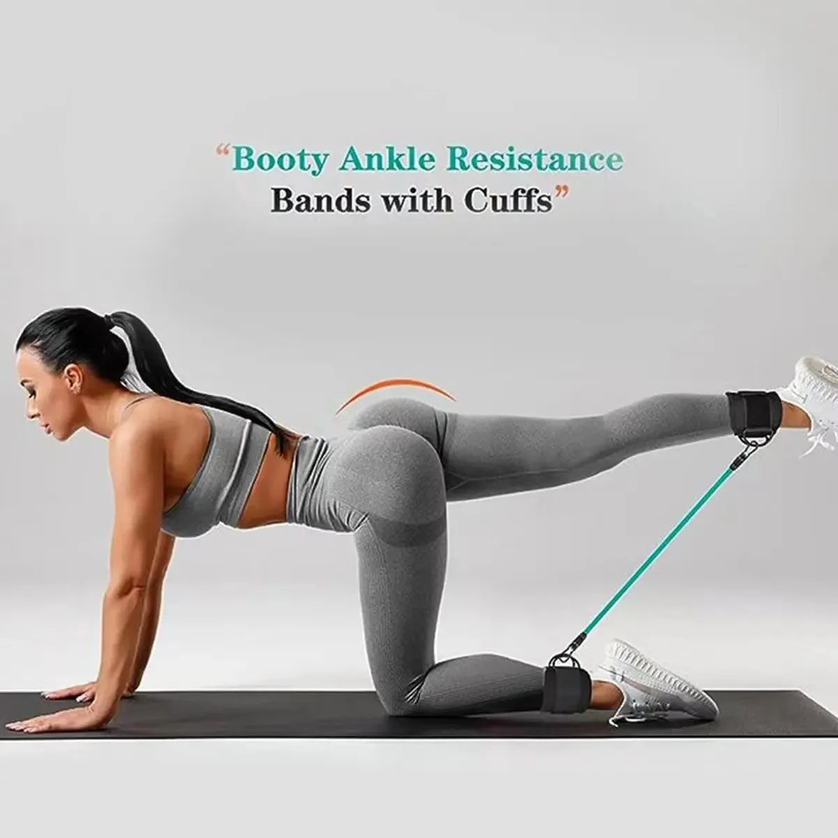 Resistance Bands Set Ankle Straps Adjustable Foot
