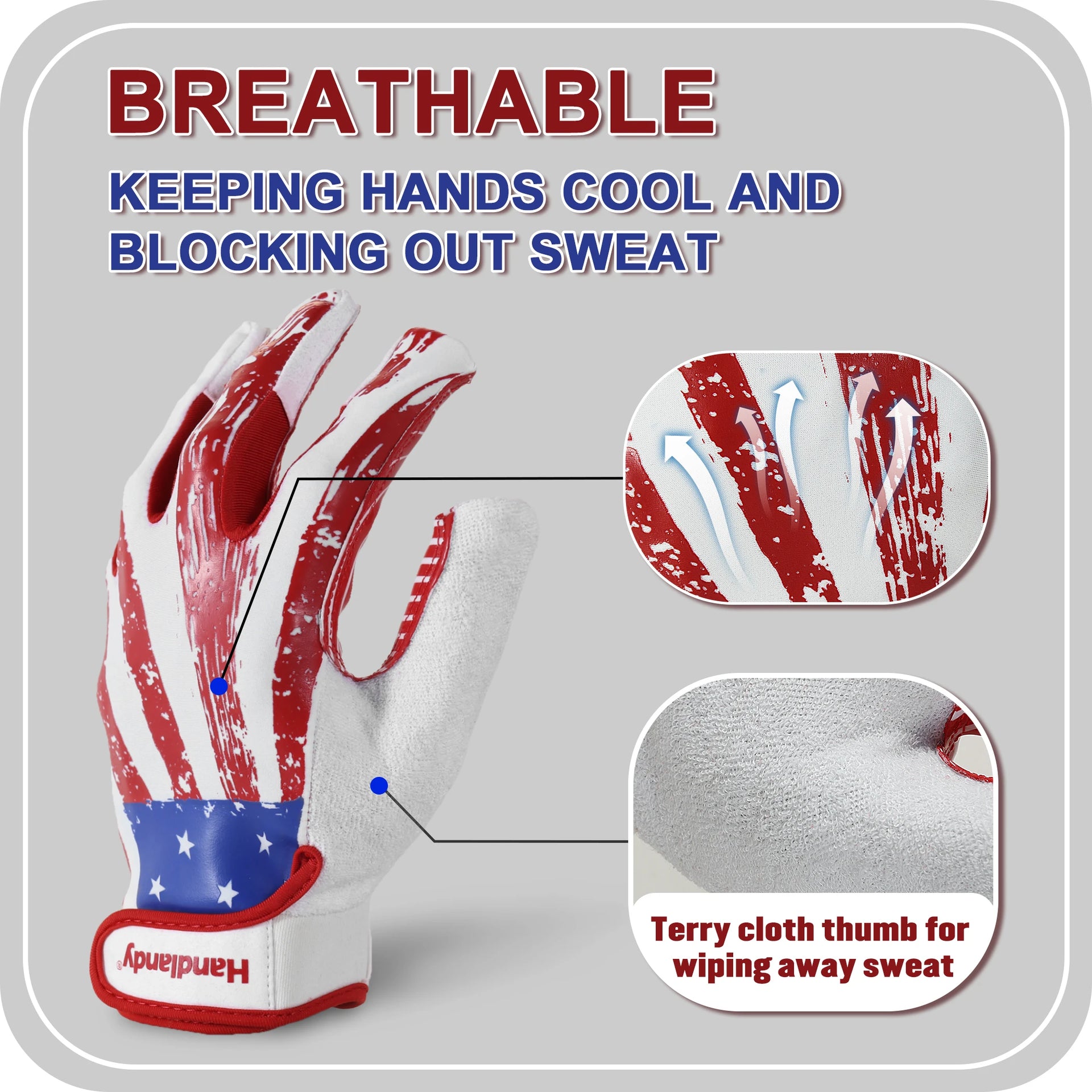 HANDLANDY Youth American Football Gloves for Boys Girls