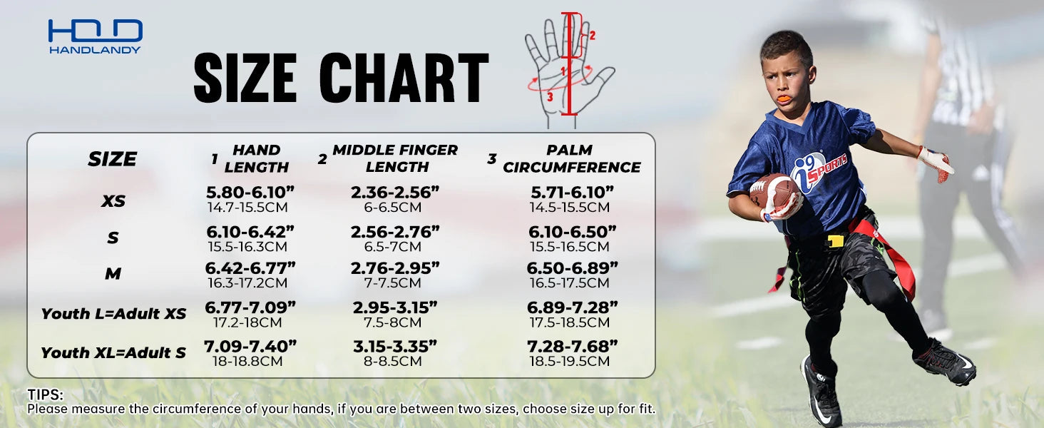 HANDLANDY Youth American Football Gloves for Boys Girls
