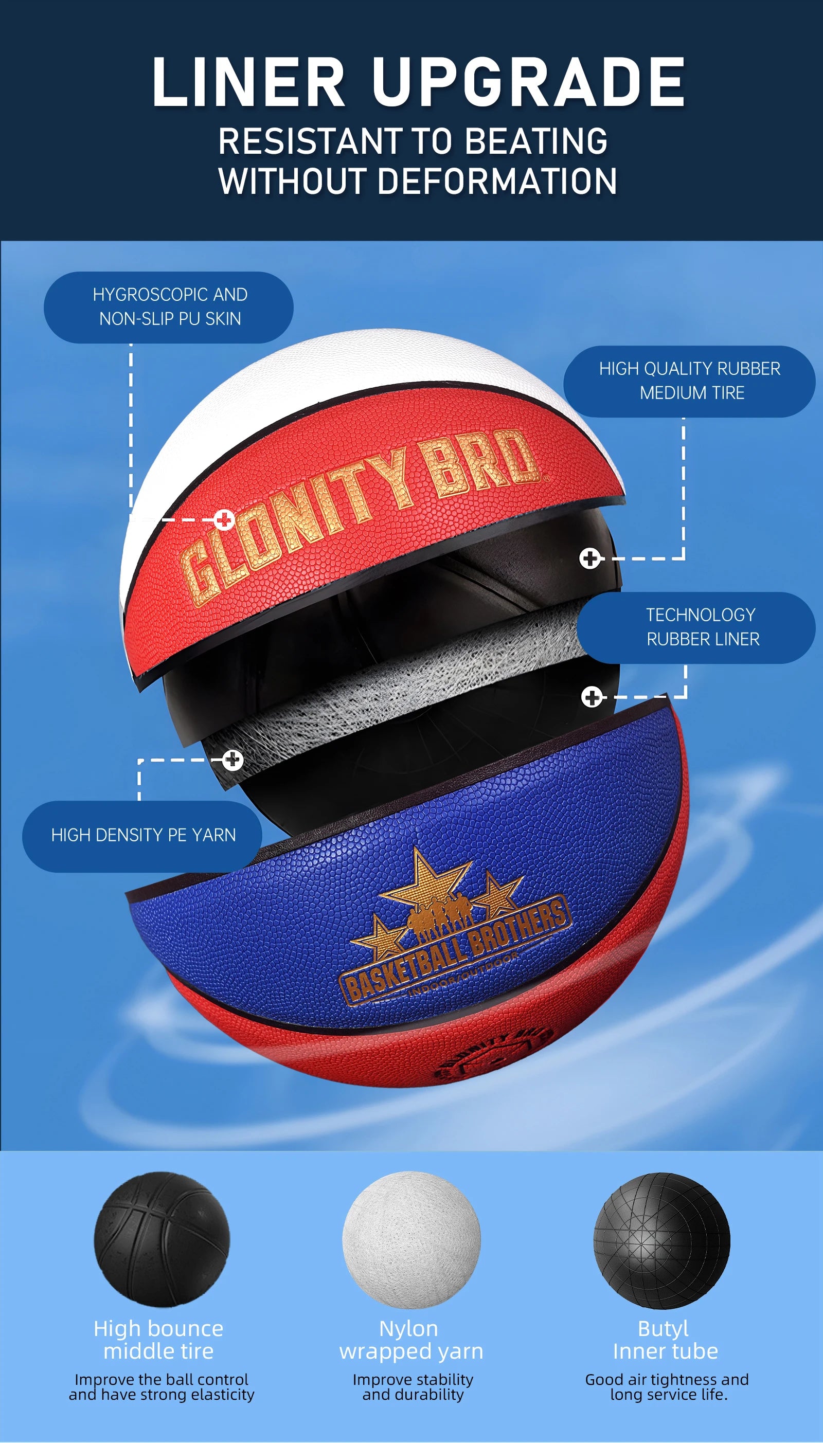 Size 6/7 Training Game Basketball Official Competition Standard Ball