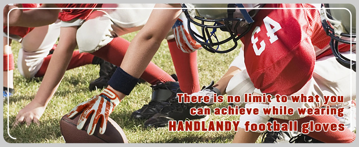 HANDLANDY Youth American Football Gloves for Boys Girls